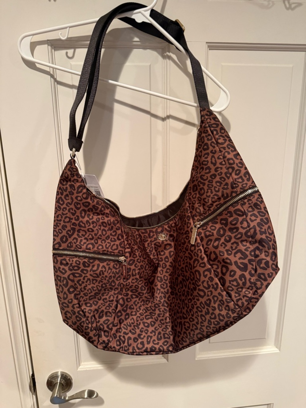 NWT Lululemon Leopard Brown Large Slouchy Sling Bag